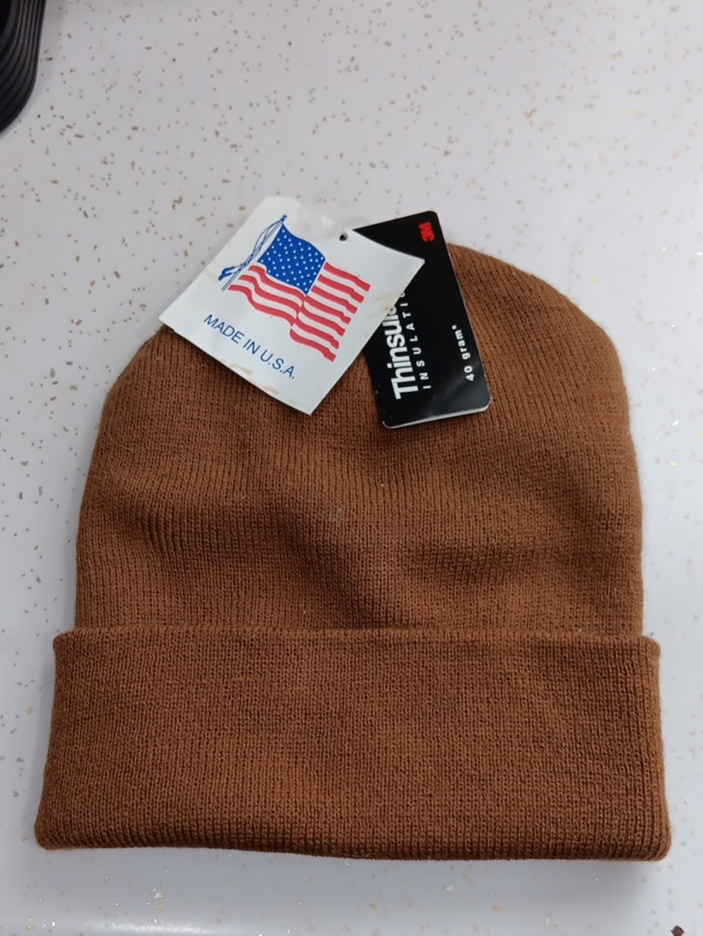 3M Thinsulate Brown Knit Beanie with Tag